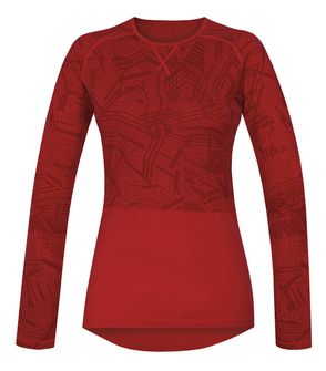 Husky Merino Thermal Underwear Damska koszulka z długim rękawem Red