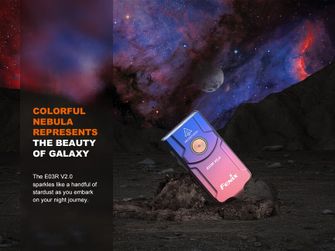 Latarka ładowalna Fenix E03R V2.0 GE - nebula