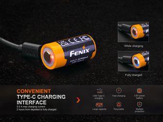 Akumulator Fenix RCR123A 800 mAh USB-C Li-Ion