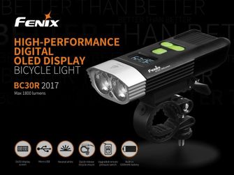 Fenix BC30R akumulatorowa latarka rowerowa, 1800 lumenów