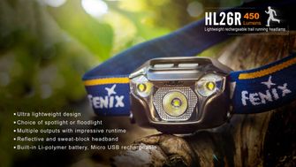 Akumulatorowa latarka czołowa Fenix HL26R