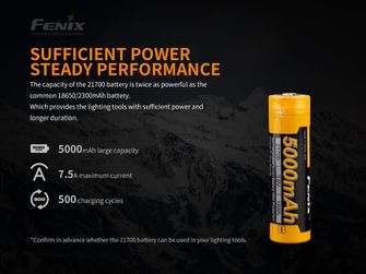 Fenix 21700 akumulator Li-Ion, 5000 mAh