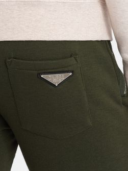 Męskie spodnie dresowe Ombre Jogger V1, oliwkowe