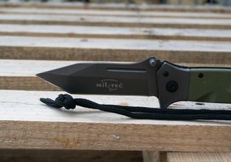 Nóż składany Mil-Tec DA35 Micarta 22cm oliwkowy