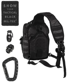 Mil-tec Tactical plecak na jedno ramię, czarny 10L