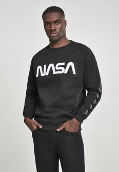 NASA Wormlogo Rocket męska bluza, czarna