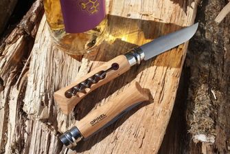 Nóż składany z korkociągiem Opinel, VR N°10 Inox