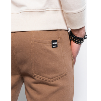 Ombre spodnie dresowe męskie P867, brązowy
