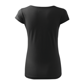 DRAGOWA krótka koszulka damska punisher, czarna 150g/m2