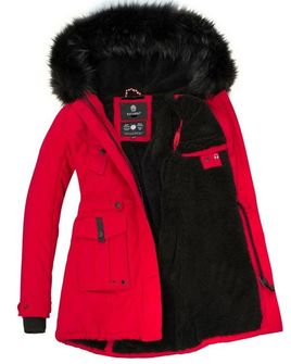 Damska kurtka zimowa Navahoo Luluna z kapturem, czerwona