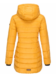 Marikoo ABENDSTERNCHEN Pikowany płaszcz, damski z kapturem, żółta