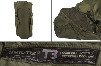 Mil-tec Tactical T3 śpiwór, oliwkowy 0/-10 °C