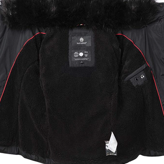 Navahoo Yuki2 kurtka zimowa z kapturem, czarna