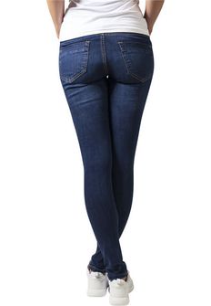 Damskie spodnie jeansowe Urban Classics, dark blue