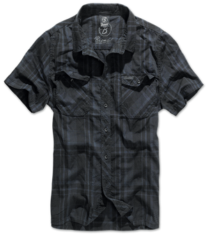 Brandit Roadstar koszula z krótkim rękawem, czarno-niebieska