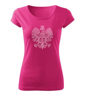DRAGOWA damska koszulka z krótkim rękawem Orzeł, różowa
