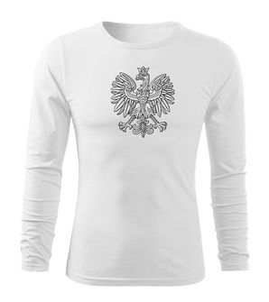 DRAGOWA Fit-T koszulka z długim rękawem Orzeł, biała