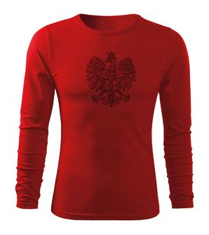 DRAGOWA Fit-T koszulka z długim rękawem Orzeł, czerwona