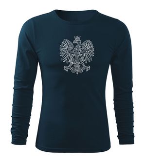 DRAGOWA Fit-T koszulka z długim rękawem Orzeł, ciemna niebieska