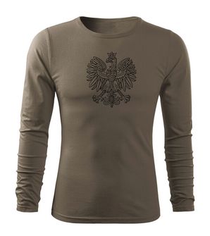 DRAGOWA Fit-T koszulka z długim rękawem Orzeł, oliwkowa