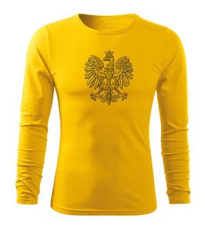 DRAGOWA Fit-T koszulka z długim rękawem Orzeł, żółta