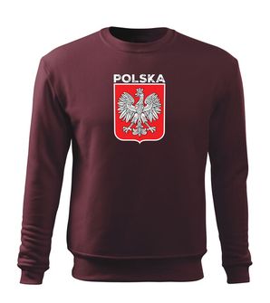 DRAGOWA bluza męska Godło Polski z napisem, burgundia