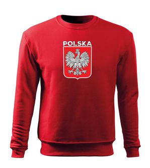 DRAGOWA bluza męska Godło Polski z napisem, czerwona