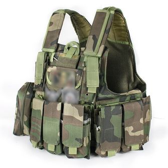 Kamizelka taktyczna DRAGOWA Tactical Heavy Duty Vest, Woodland