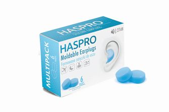HASPRO 6P silikonowe zatyczki do uszu, niebieskie