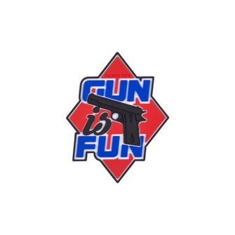 Helikon-Tex "Naszywka Gun is Fun" - PVC - Czerwona