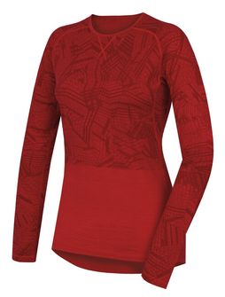 Husky Merino Thermal Underwear Damska koszulka z długim rękawem Red