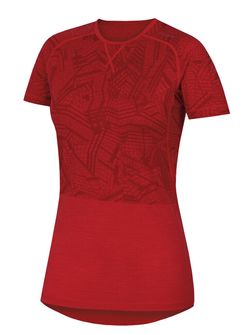Husky Merino Thermal Underwear Damska koszulka z krótkim rękawem czerwona