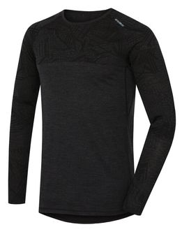 Husky Merino Thermal Underwear Męska koszulka z długim rękawem czarna