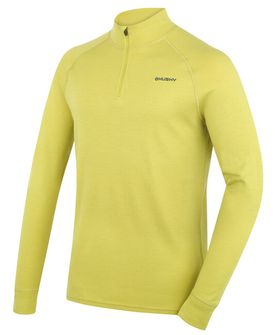 Męska bluza z merynosów Husky Aron Zip M, w kolorze limonkowej zieleni