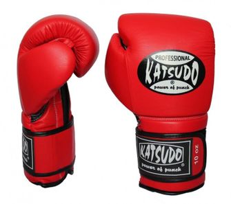 Rękawice bokserskie Katsudo box Professional II, czerwone