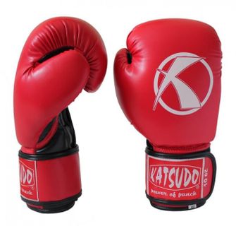 Rękawice bokserskie Katsudo box Punch, czerwone