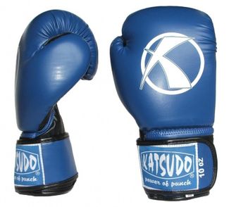 Rękawice bokserskie Katsudo box Punch, niebieskie