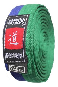 Katsudo Judo pas, zielono-niebieski