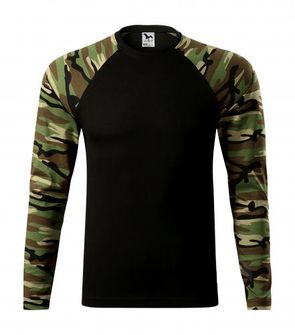 Malfini Camouflage koszulka z długim rękawem, brown,160g/m2