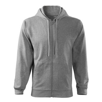 Malfini Trendy Zipper bluza męska, siwy, 300g/m2
