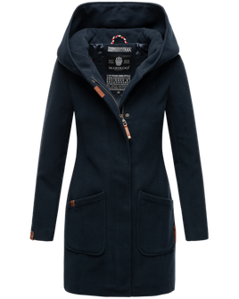 Marikoo MAIKOO Damski płaszcz zimowy z kapturem, dark navy