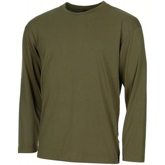 Koszulka z długim rękawem MFH American, zielony OD, 170 g/m²