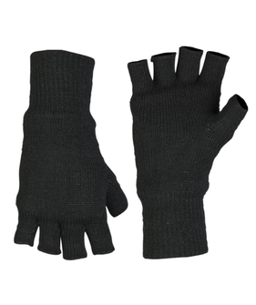 Mil-tec Thinsulate™ rękawice dzianinowe bez palców, czarne