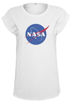 NASA damska koszulka insignia, biała