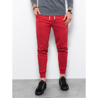 Ombre spodnie dresowe męskie P865, kolor czerwony