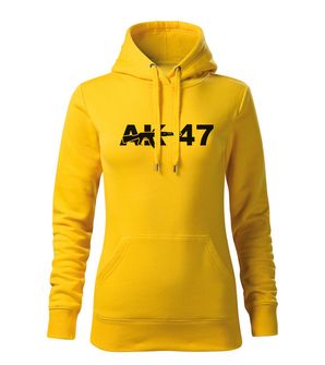 DRAGOWA bluza z kapturem damska AK 47,  żółta 320g/m2