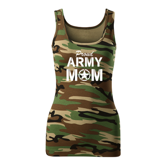 DRAGOWA koszulka damska army mom, kamuflażowa 180g/m2