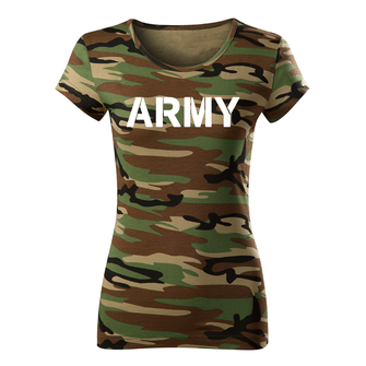 DRAGOWA damska koszulka wojskowa, kamuflaż 150g/m2