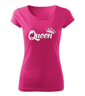 DRAGOWA krótka koszulka damska queen, różowa  150g/m2