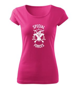 DRAGOWA krótka koszulka damska special forces, różowa 150g/m2